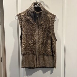 CAbi Brown Faux Fur Vest